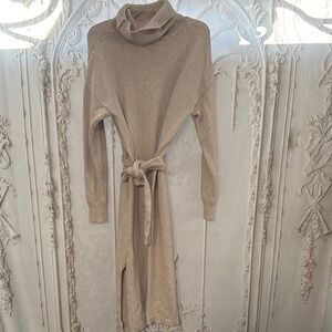 Rachel Zoe turtle neck midi sweater  dress